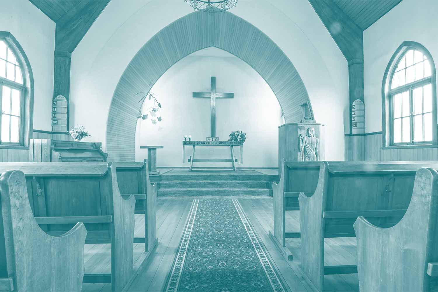 Inside a church